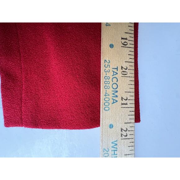 VTG 100% Wool Jacket Dress Women’s 10 Gold Anchor Buttons Red Dress Career - Picture 7 of 10